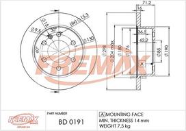 Stabdžių diskas FREMAX BD-0191