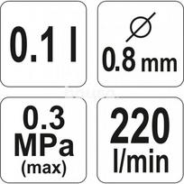 hvlp - Yato YT-2357, 0.1l - 4 nuotrauka
