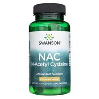 kapsules - Swanson NAC N-acetilcisteinas 600 mg - 100 kapsulių - 1 nuotrauka