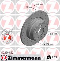 Stabdžių diskas ZIMMERMANN 150.1299.52