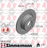 Stabdžių diskas ZIMMERMANN 150.3429.52
