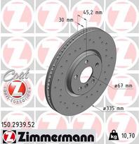 Stabdžių diskas ZIMMERMANN 150.2939.52