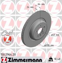 Stabdžių diskas ZIMMERMANN 150.2964.20