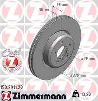 Stabdžių diskas ZIMMERMANN 150.2911.20
