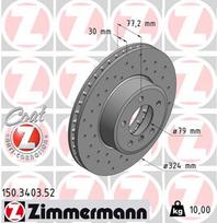 Stabdžių diskas ZIMMERMANN 150.3403.52