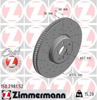 Stabdžių diskas ZIMMERMANN 150.2981.52