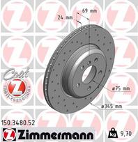 Stabdžių diskas ZIMMERMANN 150.3480.52