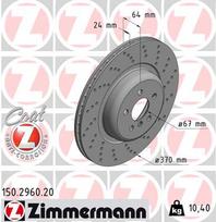 Stabdžių diskas ZIMMERMANN 150.2960.20