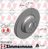 Stabdžių diskas ZIMMERMANN 150.3408.20