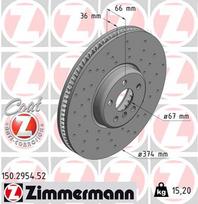 Stabdžių diskas ZIMMERMANN 150.2954.52