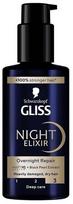 schwarzkopf gliss repair - Plaukų serumas Schwarzkopf Gliss Night Elixir, 100 ml - 1 nuotrauka