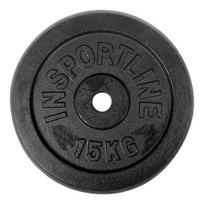 svorio diskai 30mm 5kg - Plieninis svoris grifui 30mm inSPORTline 15kg - 2 nuotrauka
