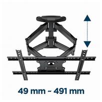 stovas televizoriaus - GEMBIRD Wall mount  WM-75ST-01  Tilt, swivel, rotate  32-75 "  Maximum weight (capac - 4 nuotrauka