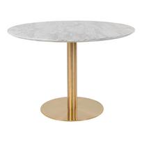 Apvalios formos valgomojo stalas su marmuro dekoro stalviršiu ø 110 cm Bolzano – House Nordic