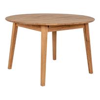 Iš ąžuolo masyvo apvalios formos prailginamas valgomojo stalas ø 118 cm Metz – House Nordic