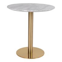Apvalios formos valgomojo stalas su marmuro dekoro stalviršiu ø 70 cm Bolzano – House Nordic