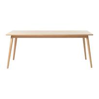 Prailginamas valgomojo stalas natūralios spalvos su ąžuolo dekoro stalviršiu 190x90 cm Barrali – Unique Furniture