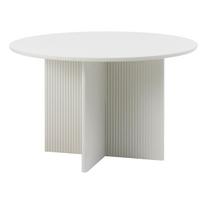 Apvalios formos valgomojo stalas šviesiai pilkos spalvos ø 120 cm Palma – Unique Furniture