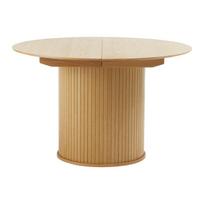 Apvalios formos prailginamas valgomojo stalas iš ąžuolo ø 120 cm Nola – Unique Furniture