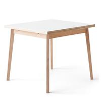 Išskleidžiamas valgomojo stalas su baltu stalviršiu Hammel Single, 90 x 90 cm