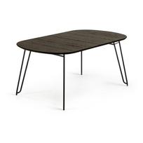 Prailginamas valgomojo stalas su uosio dekoro stalviršiu 90x140 cm Norfort – Kave Home