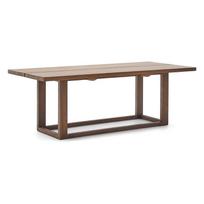 Iš tikmedžio masyvo valgomojo stalas natūralios spalvos 100x220 cm Sashi – Kave Home