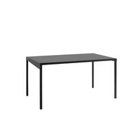 Juodos spalvos metalinis valgomojo stalas CustomForm Obroos, 140 x 80 cm