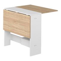 Prailginamas valgomojo stalas su ąžuolo dekoro stalviršiu 76x28 cm Papillon – TemaHome