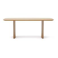 Valgomojo stalas natūralios spalvos iš ąžuolo 100x200 cm Litto – Kave Home