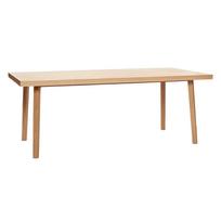 Iš ąžuolo masyvo valgomojo stalas natūralios spalvos 100x200 cm Herringbone – Hübsch