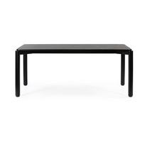 Juodas valgomojo stalas Teulat Atlas, 180 x 100 cm
