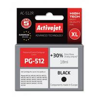 rasalines kasetes spausdintuvams - Rašalinio spausdintuvo kasetė ActiveJet AC-512R Cartridge 18ml Black - 1 nuotrauka