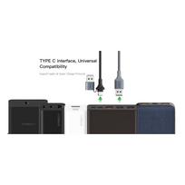 ikrovimo type 2 kabelis - Orsen S8 2-IN-1 USB and Type-C 5A 1.5m black - 6 nuotrauka