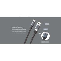ikrovimo type 2 kabelis - Orsen S8 2-IN-1 USB and Type-C 5A 1.5m black - 8 nuotrauka