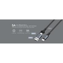ikrovimo type 2 kabelis - Orsen S8 2-IN-1 USB and Type-C 5A 1.5m black - 9 nuotrauka