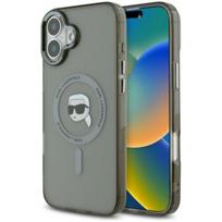Karl Lagerfeld "IML Metal Karl Head MagSafe iPhone 16" Black