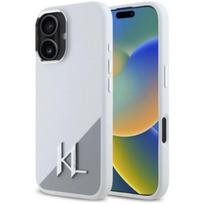 Karl Lagerfeld "Silicone Initial Metal Logo MagSafe iPhone 16" White