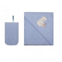 WOMAR rankšluostis ir maudymo pirštinė 80x80 cm Light Blue