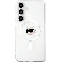 samsung s25 magsafe - Karl Lagerfeld "Button Karl Head Printed Logo MagSafe Galaxy S25" White - 1 nuotrauka