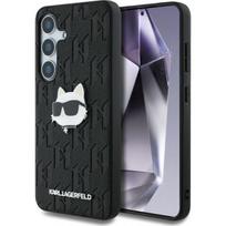 Karl Lagerfeld "Leather Monogram Pin Logo Choupette Head Galaxy S25" Black