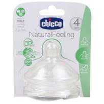 CHICCO žindukas Natural feeling silikoninis 4m+ 2vnt kintamos tėkmės