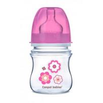 CANPOL BABIES buteliukas plataus kaklelio Easy Start Newborn Anti-colic 120ml 35/216 pink flowers