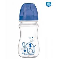 CANPOL BABIES buteliukas plataus kaklelio EasyStart 3-6m+ 240ml Colorful animals 35/206