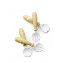BABYBJÖRN šaukštas ir šakutė 4vnt. Powder Yellow