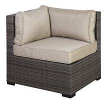 Home4you Sevilla Corner Module Sofa w/ Cushions Dark Brown