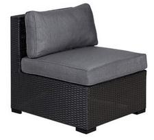 Home4you Sevilla Middle Module Sofa w/ Cushions Black