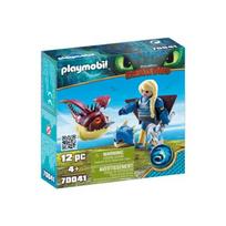 PLAYMOBIL DRAGONS Astrid with flight suit and Hobgobbler, 70041