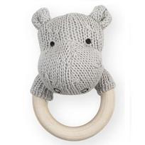 JOLLEIN barškutis kramtukas Hippo Light Grey