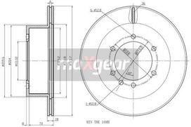 Stabdžių diskas MAXGEAR 19-2408