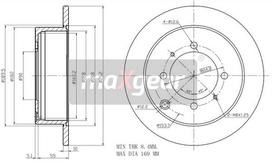 Stabdžių diskas MAXGEAR 19-2557